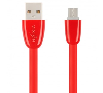 Кабель USB VIXION (K12m) microUSB (1м) силиконовый (красный)#421195