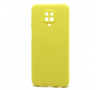 Чехол-накладка Silicone Case NEW ERA для Xiaomi Redmi Note 9S/Note 9 Pro желтый#422220