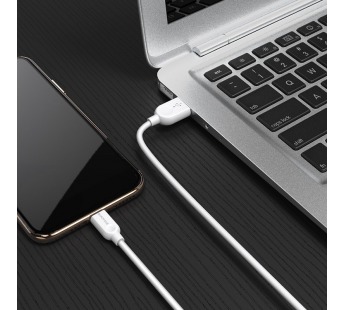 Кабель USB - Apple Lightning BOROFONE BX14 (белый) 2м#1629734