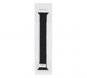 Ремешок для Apple Watch 38-40мм силиконовый плетение (размер L) (черный)#1636210