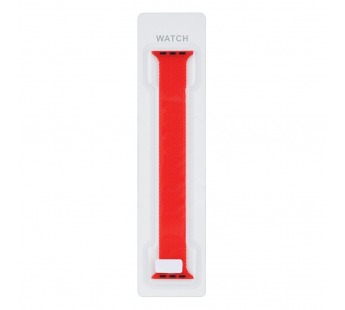 Ремешок для Apple Watch 42-44мм силиконовый плетение (размер M) (красный)#1636702