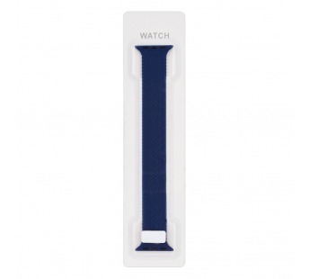 Ремешок для Apple Watch 42-44мм силиконовый плетение (размер M) (синий)#1636703