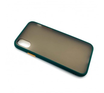Чехол iPhone XR Противоударный Матовый Темно-Зеленый#1505301