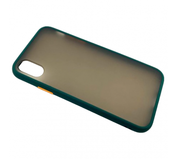 Чехол iPhone XR Противоударный Матовый Темно-Зеленый#2043688