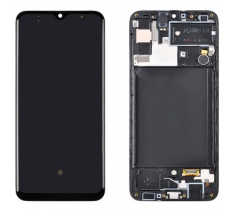 Дисплей для Samsung A307F Galaxy A30s в рамке + тачскрин (черный) 100%#1853870