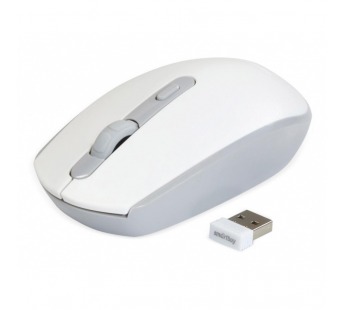                         Оптическая беспроводная мышь Smartbuy 280AG бело-серая#2123212