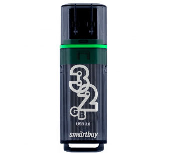 Флеш-накопитель USB 3.0 32Gb Smart Buy Glossy series Dark (grey)#2106745