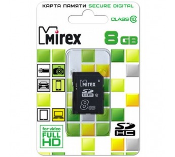 Карта памяти SDHC 8GB Mirex Class 10#40969
