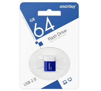 Флеш-накопитель USB 64GB Smart Buy Lara синий#2106749