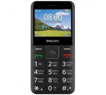                Мобильный телефон Philips E207 Xenium черный (2.31"/0.08МП/1700mAh/док. станция)#434790