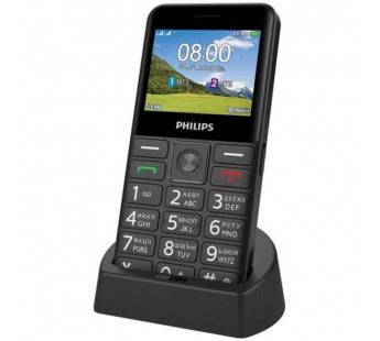                 Мобильный телефон Philips E207 Xenium черный (2.31"/0.08МП/1700mAh/док. станция)#434791