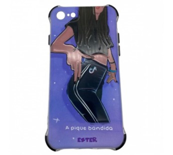 Чехол iPhone 7/8/SE (2020) Силикон Противоударный принт TikTok Ester Фиолетовый#432992