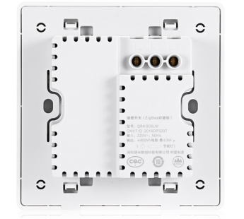 Настенный выключатель Xiaomi Aqara Smart Wall Switch D1 (двойной, без нулевой линии)#444742