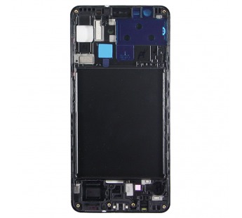 Рамка дисплея для Samsung A750F (A7 2018) Черная#1661923