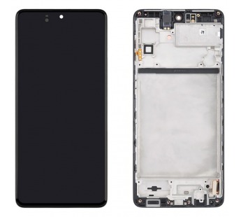 Дисплей для Samsung M515F Galaxy M51 (2020) в рамке + тачскрин (черный) 100%