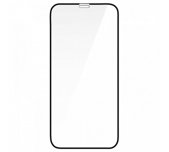 Защитное стекло "Оптима" для iPhone 12/12 Pro Черное (Закалённое, полное покрытие)