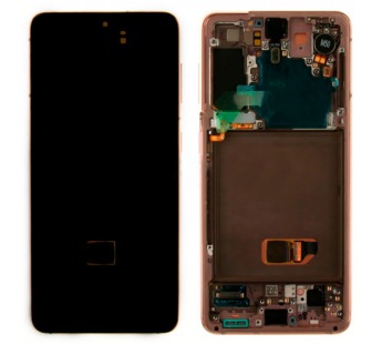 Дисплей для Samsung G991B (S21) модуль Розовый - Ориг