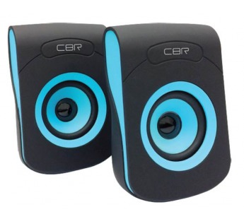 Акустическая система 2.0, CBR CMS 366 Blue, USB, чёрный-голубой#437857