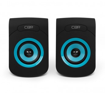 Акустическая система 2.0, CBR CMS 366 Blue, USB, чёрный-голубой#437855