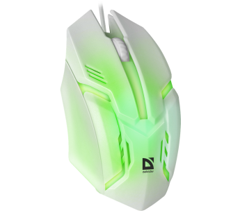 Мышь оптическая DEFENDER Сyber MB-560L, белый, 7 цветов, 3 кнопки, проводная (1/40)#437948