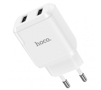 СЗУ HOCO N7 Speedy (2-USB/2.1A) + micro USB кабель (белый)#1338873