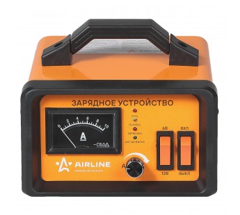 Зарядное устройство AIRLINE 5А, 6/12В, амперметр, ручная регулировка зарядного тока#1454612