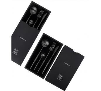 Набор столовых приборов Xiaomi Maison Maxx Stainless Steel Cuеlery Set (Черный)#439911