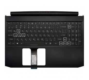 Топ-панель Acer Nitro 5 AN515-55 черная с подсветкой (RTX2060 широкий шлейф клавиатуры)#2005964
