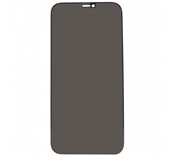 Защитное стекло iPhone 12 Pro Max (6.7) (Full Glue Приватное) тех упаковка Черное#445331