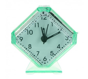 Часы-будильник Perfeo Quartz "PF-TC-002", ромб. 7,5*8,5 см, зелёные#445620