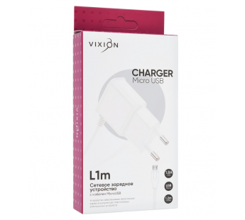 СЗУ VIXION L1m (1.8A) micro USB (белый)#1330921