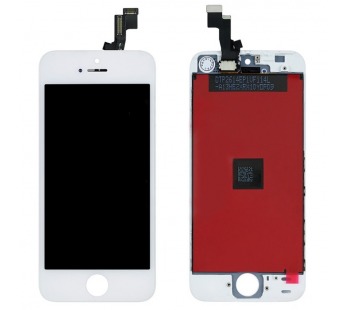Дисплей для iPhone 5S/SE + тачскрин белый с рамкой (100% components)#1856608