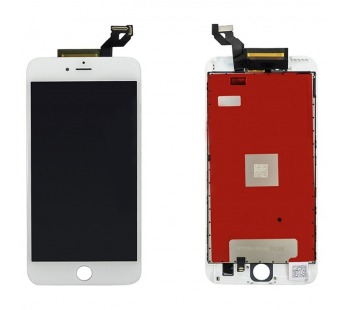 Дисплей для iPhone 6S Plus + тачскрин белый с рамкой (copy LCD)#2104787