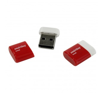 Флеш-накопитель USB 64GB Smart Buy Lara красный#2092383