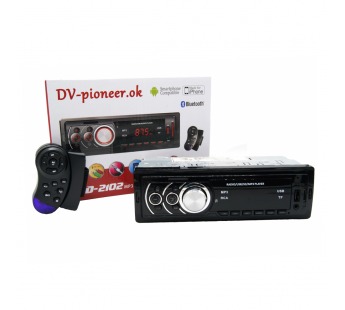 Автомагнитола DV-Pionir JSD-2102, Bluetooth+мультируль, usb, micro, aux, fm, пульт#929515