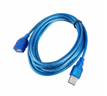 Кабель-удлинитель USB мама - USB папа (синий) 3м#1402572