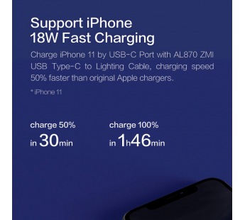 Автомобильное зарядное устройство ZMI AP721 45W Fast Charging (1A1C)#1875141