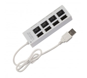 USB - Хаб - HUB01 4USB (white)#446687