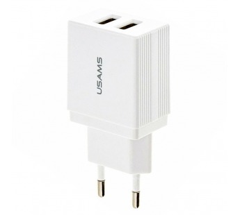                         Сетевое ЗУ USB USAMS CC090 T24 2USB/2,1A (белый)*#1519701