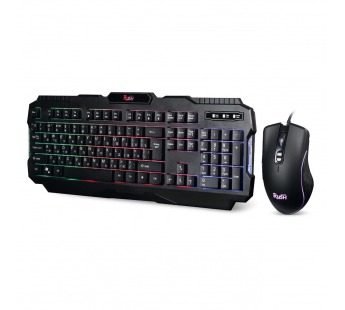 Набор Smartbuy RUSH Shotgun игровой клавиатура+мышь+коврик черный, USB, Клаиатура с RGB подсветкай,#447030