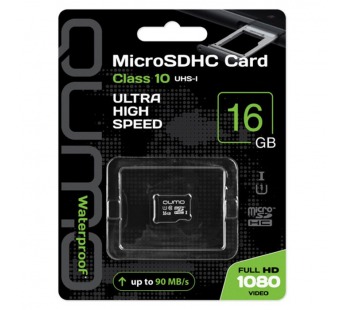 Карта памяти Qumo MicroSDHC 16GB Class 10 UHS-1, шт#460575