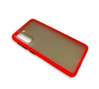 Чехол Samsung S21 (2021) Противоударный Матовый Красный#2103163