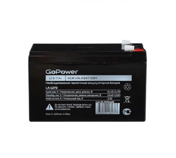 Аккумулятор 12V,  7,0 Ah LA-1270 "GoPower"#2118256