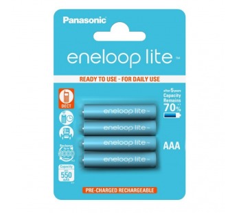 Аккумулятор AAA 1.2V,  550 mAh Ni-Mh Panasonic Eneloop Lite BL-4#1765783