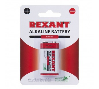 Элемент питания 6LR61 Rexant BL1#1631903