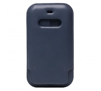 Чехол-конверт - кожаный MSafe для Apple iPhone 12 Pro Max (baltic blue)#450662