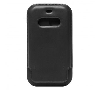 Чехол-конверт - кожаный MSafe для Apple iPhone 12 Pro Max (black)#450663