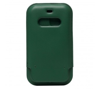 Чехол-конверт - кожаный MSafe для Apple iPhone 12 Pro Max (green)#2055897