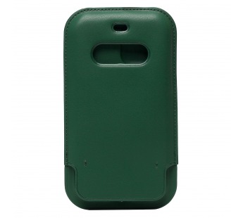 Чехол-конверт - кожаный MSafe для Apple iPhone 12/iPhone 12 Pro (green)#450658