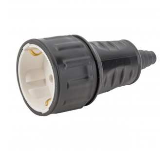 Штепсельное гнездо на провод каучуковое с з/к г. Минск (чёрное)#2079546